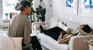 man with therapist